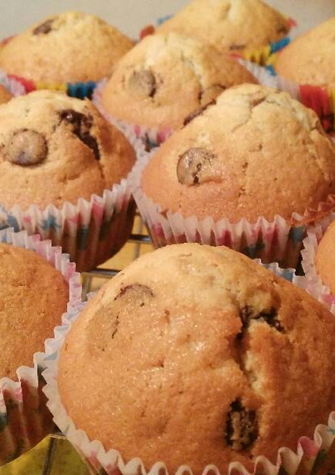 Una foto de Muffins con pepitas de chocolate