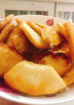 Hình của món Sake chiên (ăn chay được).