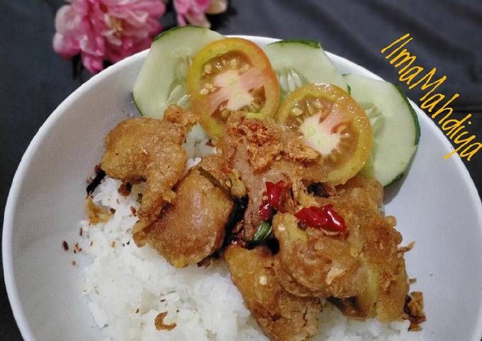 67. Rice Bowl Ayam Popcorn Gr Bawang