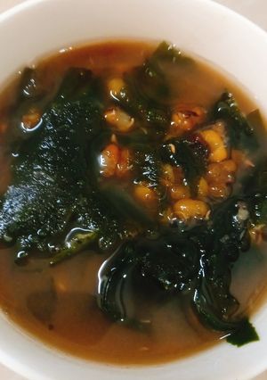 Hình của món Chè đậu xanh rong biển.