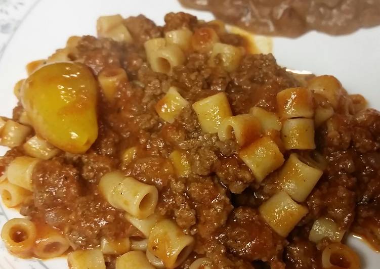 Steps to Prepare Speedy Mexican Macaroni &amp; Meat