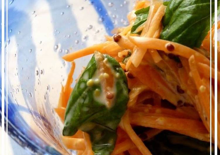 Recipe of Favorite Carrot and Basil Salad with Honey Mustard Mayonnaise