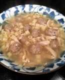 Gourmet Italian Chicken Pasta Meatball Soup