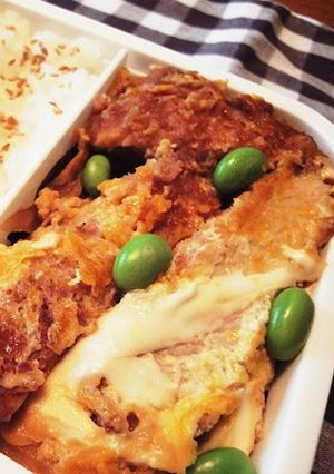 A picture of Simmered Pork Cutlets for Bento.