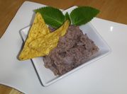A picture of black bean hummus