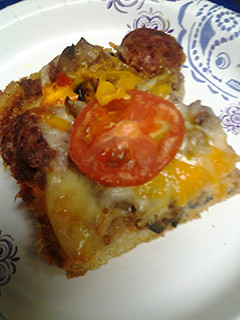 A picture of Cornbread pizza.