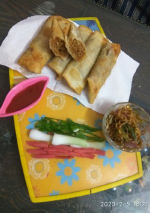A picture of Maggi noodles vegetables spring roll.