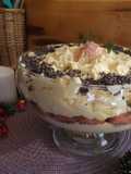Postre navideño de mascarpone con oporto rubí