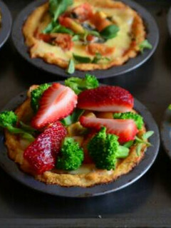 Una foto de Pizzas de coliflor