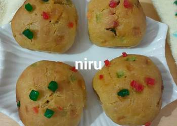 Easiest Way to Cook Perfect Tuttifrutti Sweet Bun No yeast No Oven