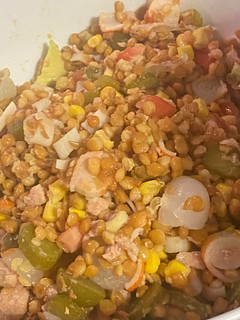 Una foto de Ensalada de lentejas de bote