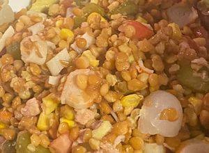 Una foto de Ensalada de lentejas de bote