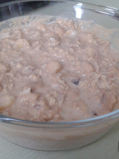A picture of Tori's diet dessert - overnight oatmeal.