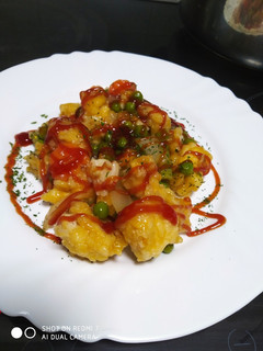 Una foto de Pollo en salsa agridulce