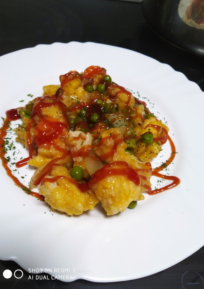 Una foto de Pollo en salsa agridulce