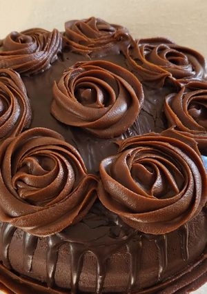 Una foto de Ganache de chocolate sin crema de leche sin batidora!