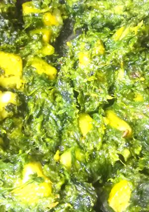A picture of Recipe of aloo palak ki sabji.