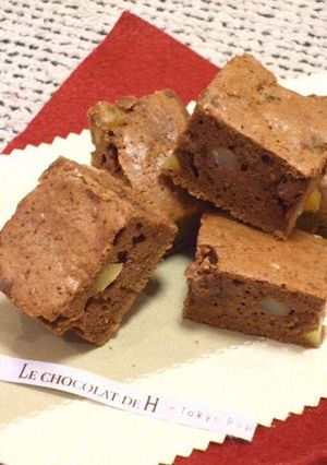 A picture of Chocolate Chestnut Brownies.