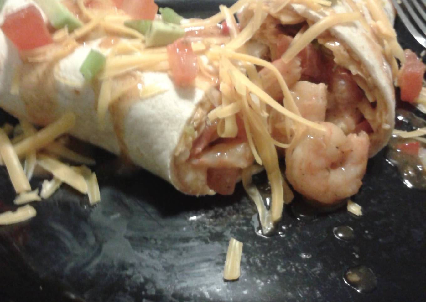 Shrimp burrito
