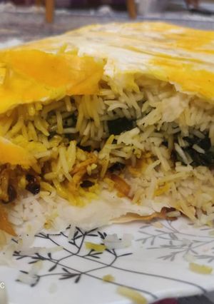 عکسی از دستور پرده پلو اسفناج