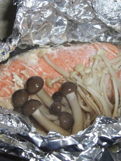 A picture of Easy Foil-Baked Salmon with Butter and Soy Sauce.