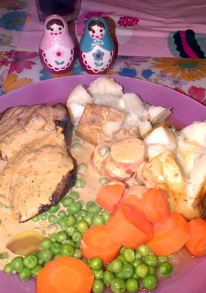 A picture of Peppercorn sauce.
