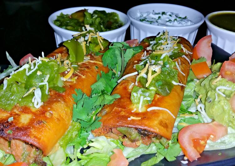 Mike's Green Chile Chimichangas