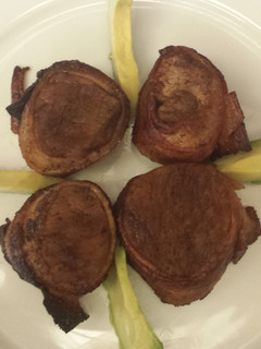 A picture of Bacon Wrapped Steak.