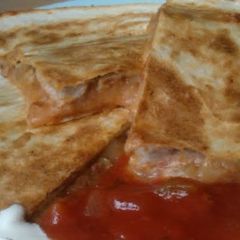 Vickys Refried Bean Quesadillas, Gluten, Dairy, Egg & Soy-Free A picture of Vickys Refried Bean Quesadillas, Gluten, Dairy, Egg & Soy-Free.