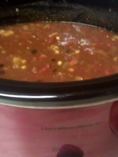 A picture of Kristas vegetarian chilli.