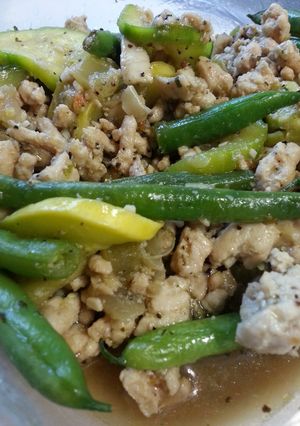 A picture of Ground turkey stir fry.