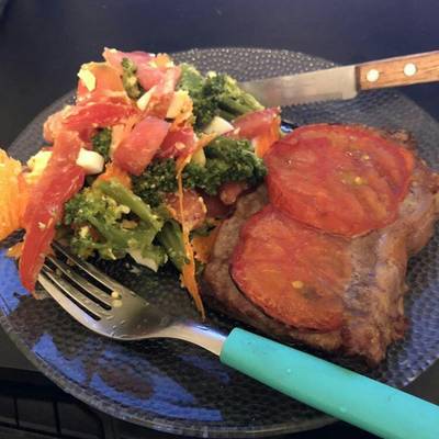 Ensalada saludable con carne al horno Receta de Milagros Luuz Vigo- Cookpad