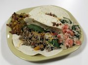 A picture of ground turkey taco