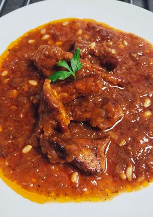 Una foto de Secreto de cerdo en salsa