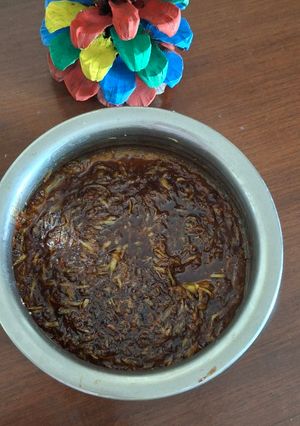 A picture of Raw mango sweet chutney.