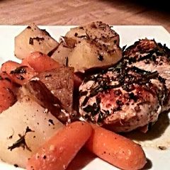 A picture of Simple Chicken for two.