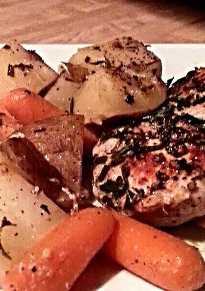 A picture of Simple Chicken for two.