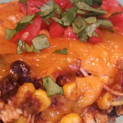 A picture of Chicken enchilada bake.