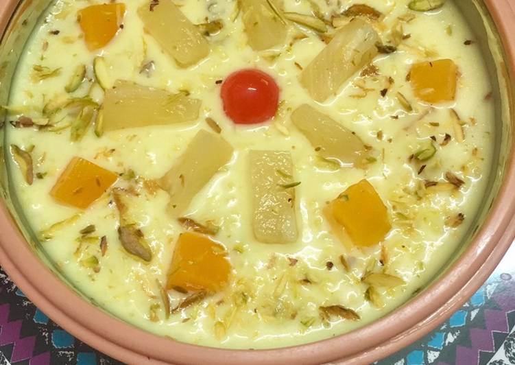 Simple Way to Prepare Speedy Fruity Custard Phirni