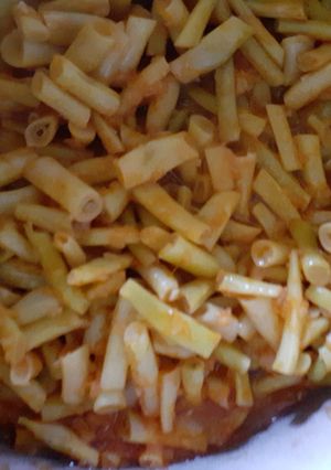 Zöldbabpörkölt recept fotója