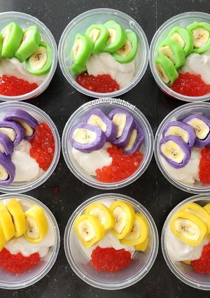 Foto resep Es Pisang Ijo 3 Rasa