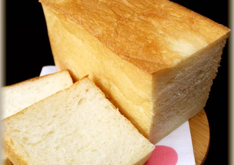 Soft and Fluffy Rich Shokupan (Square Bread Loaf) With Cream