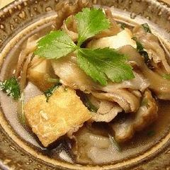 A picture of Simmered Maitake and Atsuage.