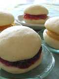 Round Sweet Potato & Jam Sandwiches