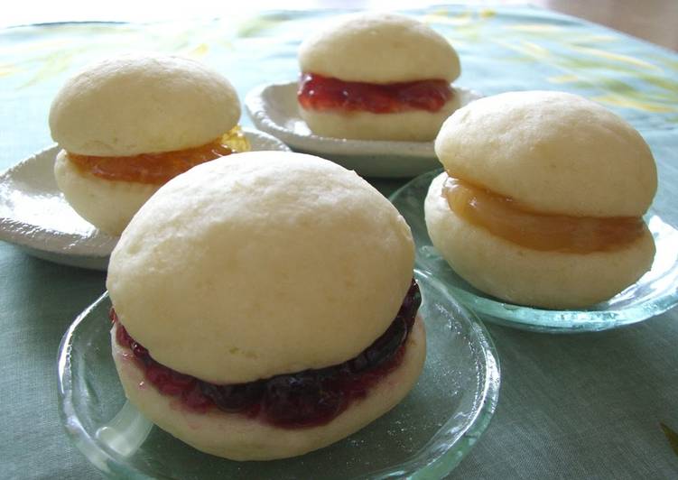 Round Sweet Potato &amp; Jam Sandwiches