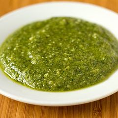 A picture of Pesto dip/sauce.