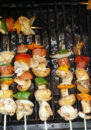A picture of Amy's awesome kabobs.