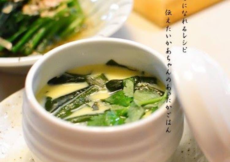 Fiber-Packed Wakame Chawan-Mushi (Steamed Egg Custard)