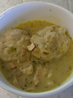 A picture of BLaM-O! Pressure Cooked Chicken & Dumplings.
