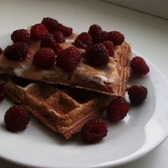 Healthy delicious waffles A picture of Healthy delicious waffles.